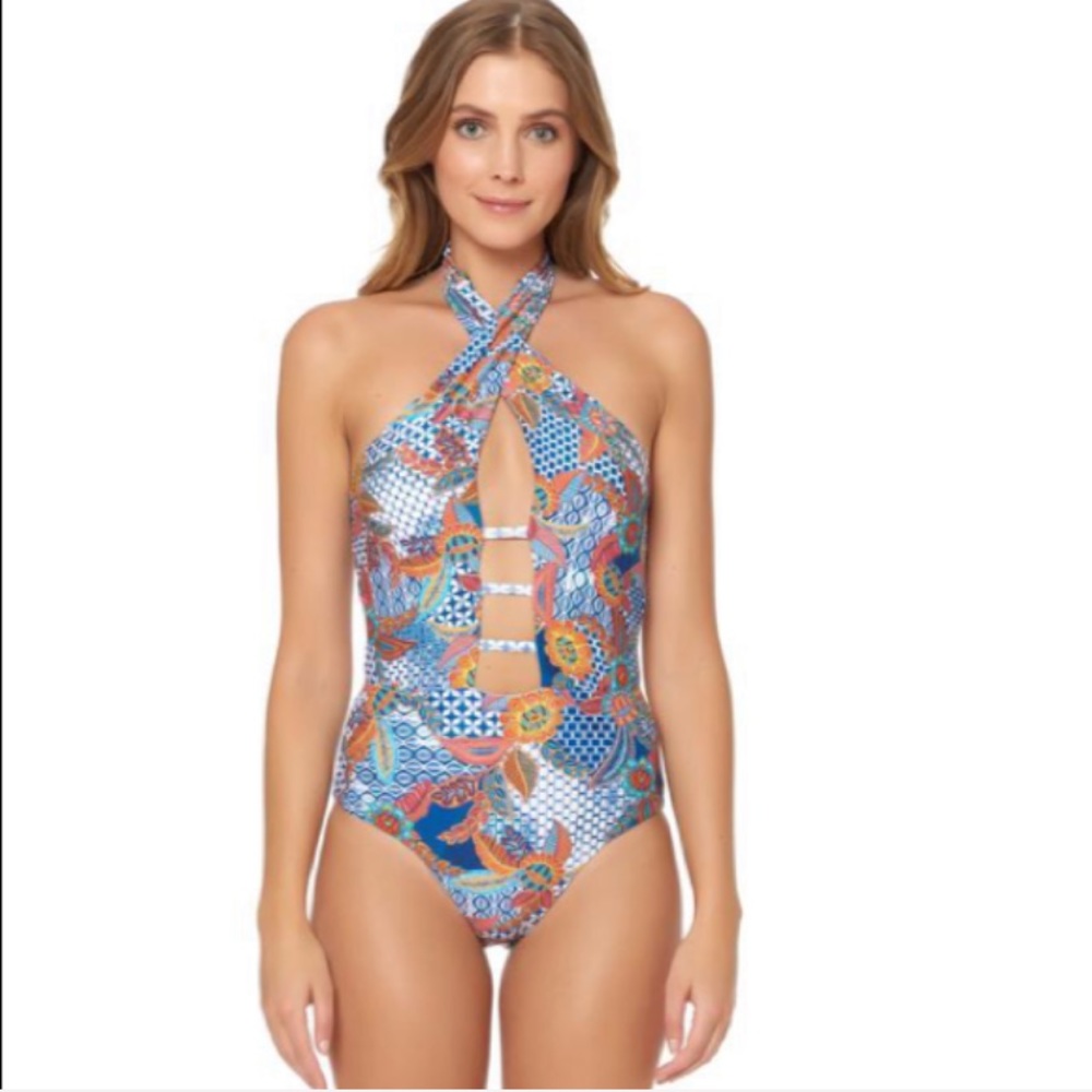 Red Carter Tahitian Tide Twist Swimsuit